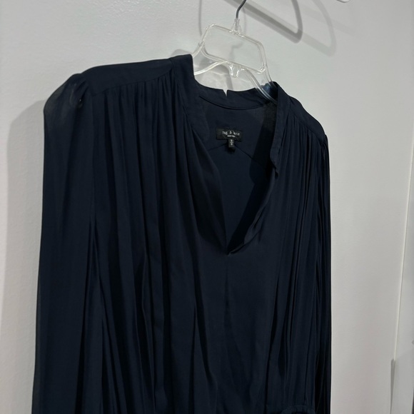 Rag & Bone Salute Carly Black Long sleeve Drawstring Waist Dress Size M - Picture 8 of 16